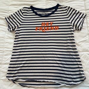 Old Navy - Striped T-Shirt with 'Hey Friend' Graphic 1X plus size